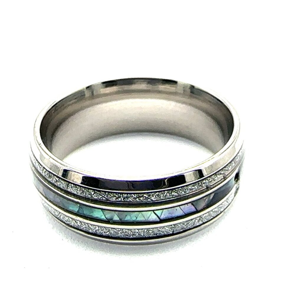Color Changing Stainless Steel Unisex Ring Wedding Band - Picture 3 of 15